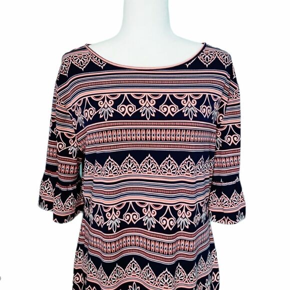 New York & Company Boho Tunic Ruffle Sleeve Dress - Picture 4 of 11